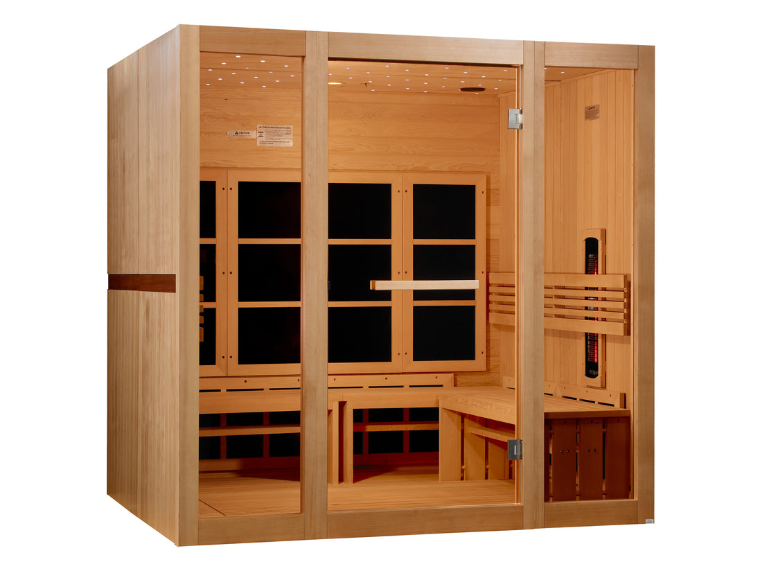Golden Designs "Catalonia" 8-Person Near Zero EMF FAR Infrared Sauna