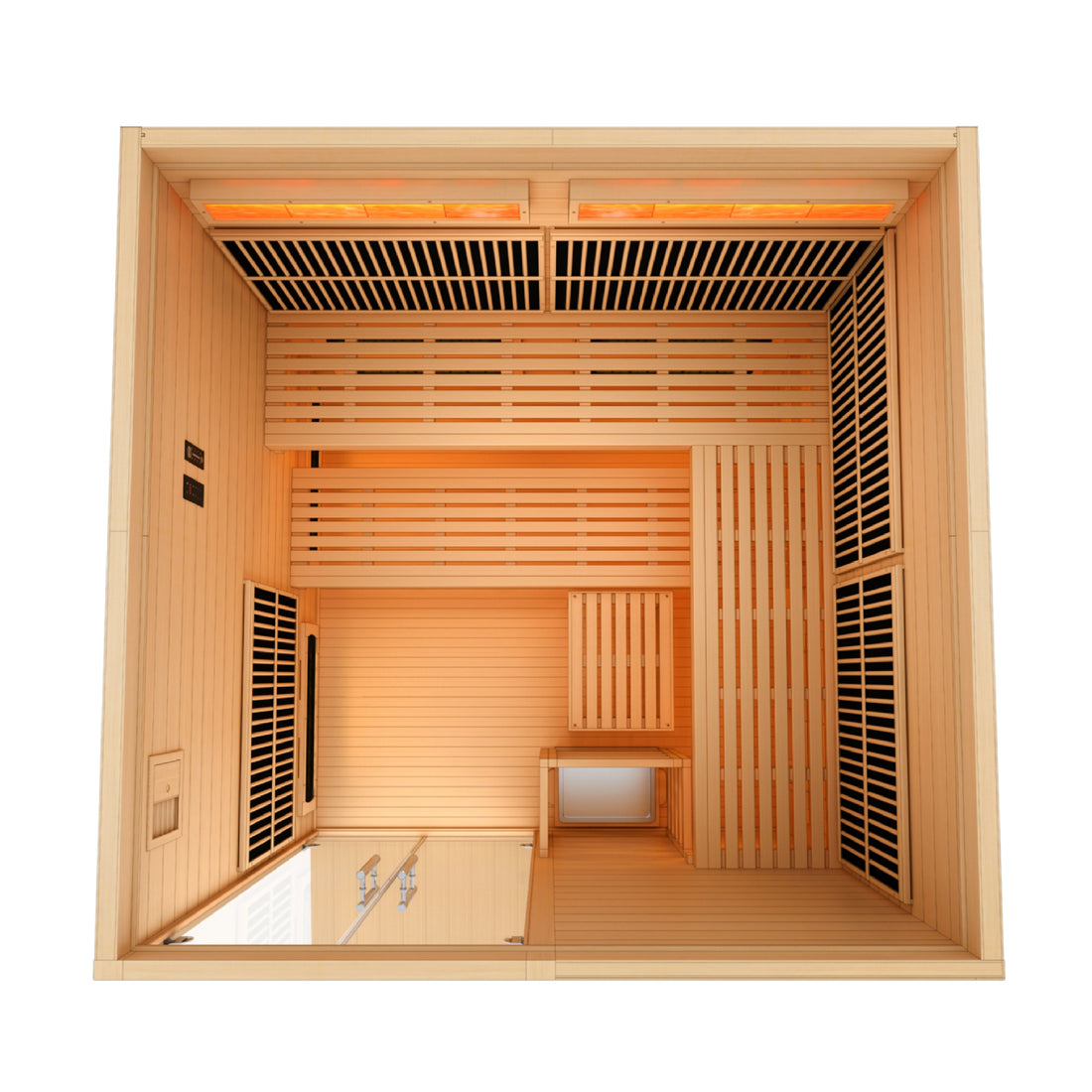 Golden Designs Toledo Edition 6-Person Hybrid Sauna with Stove, Canadian Hemlock