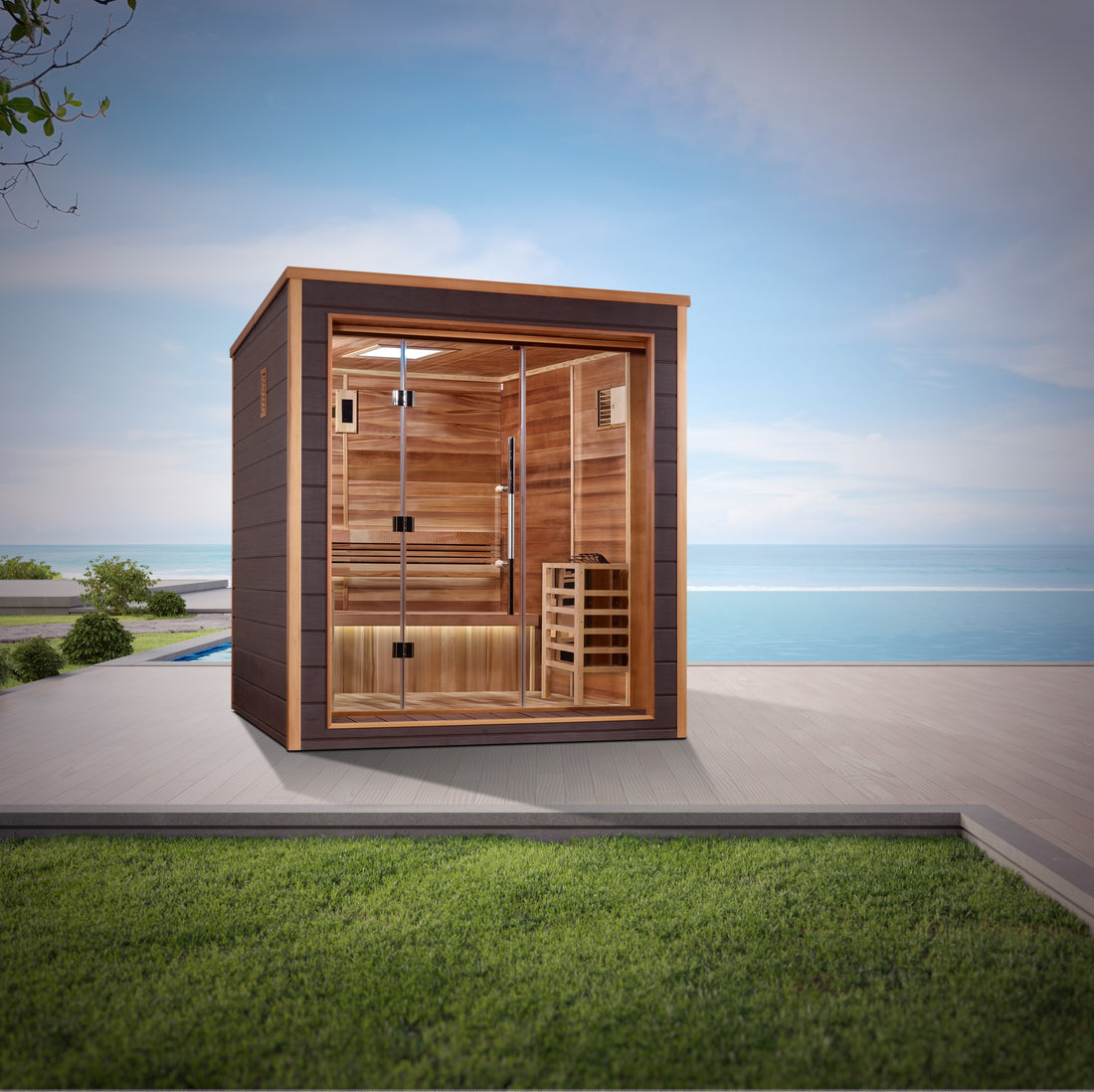 Golden Designs "Drammen" 3-Person Outdoor/Indoor Traditional Steam Sauna