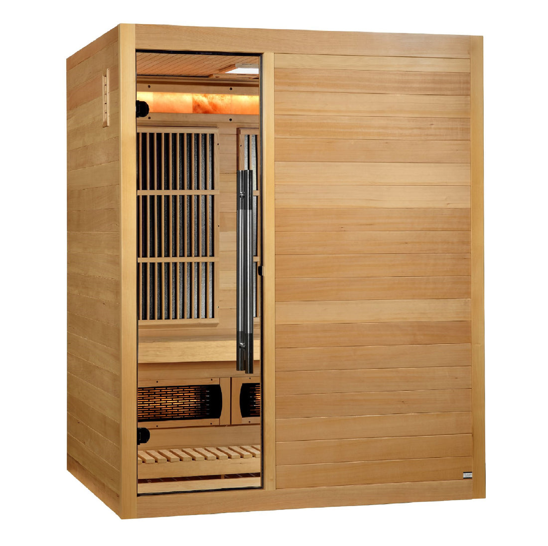 Golden Designs "Soria" 3-Person Indoor Hybrid Sauna (Full Spectrum + Traditional Stove)