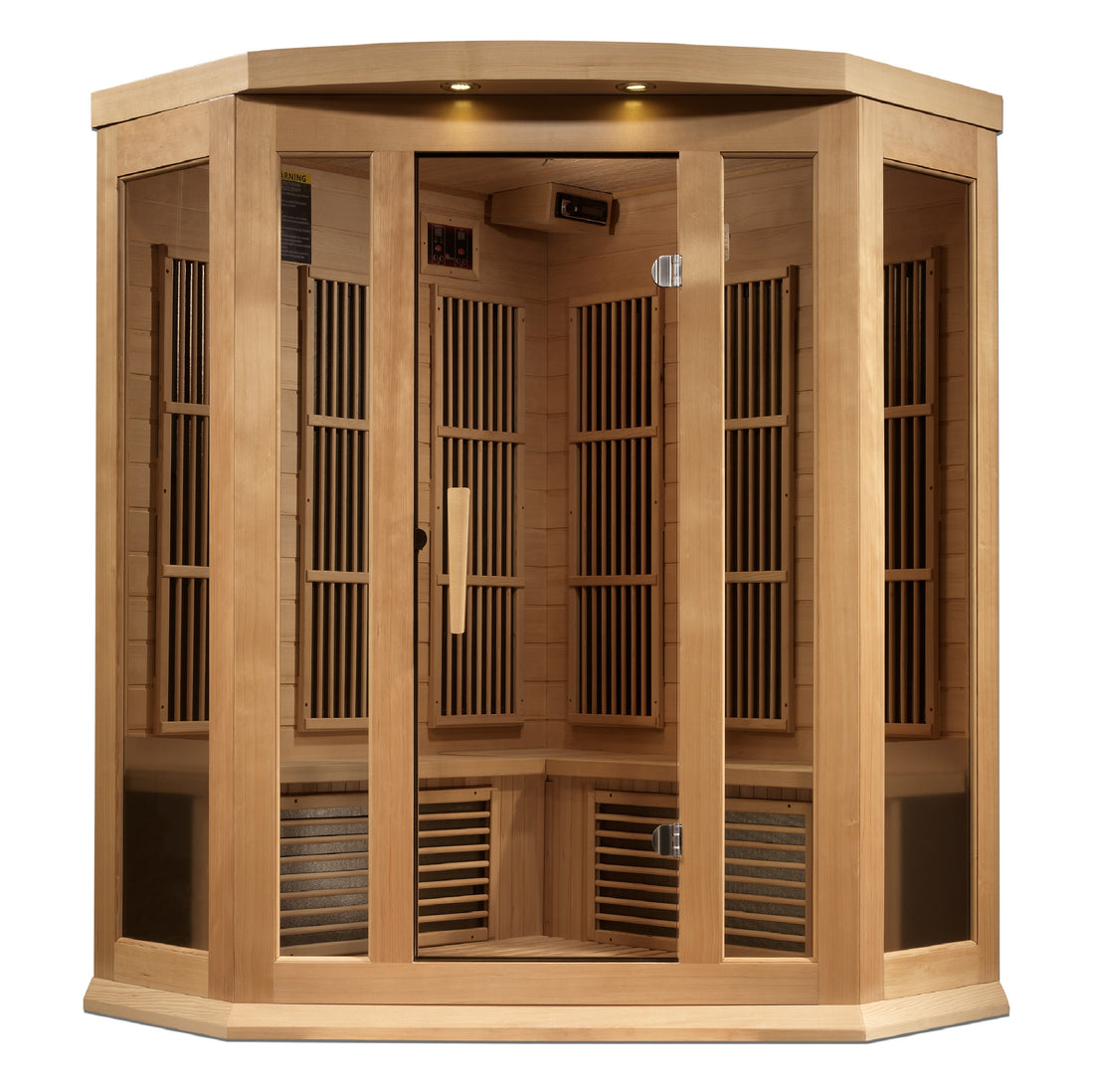 Maxxus K356 Near-Zero EMF Corner Sauna - Interior View