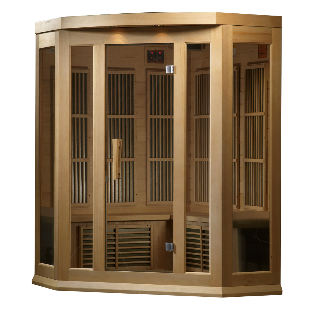 Maxxus K356 Corner Sauna Hemlock - Side View