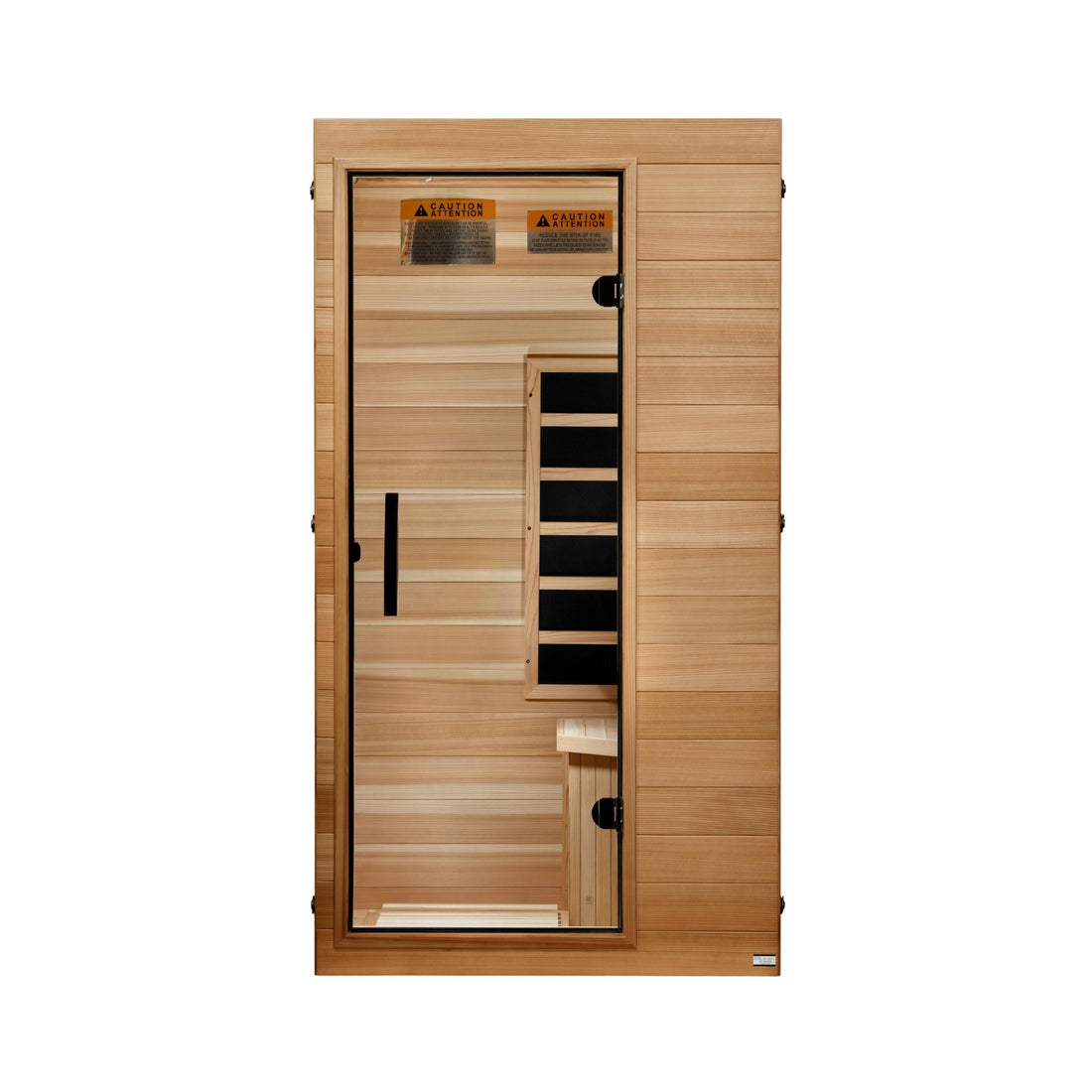 Dynamic Milan 1-Person Compact Infrared Sauna, Canadian Hemlock