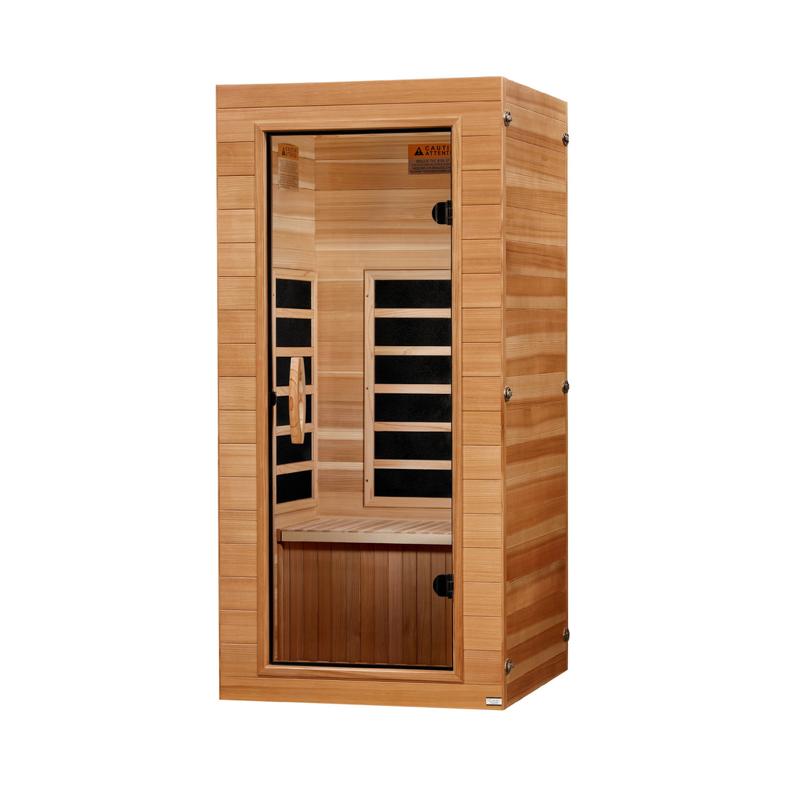 Dynamic Verona 1-Person Compact Infrared Sauna, Canadian Hemlock