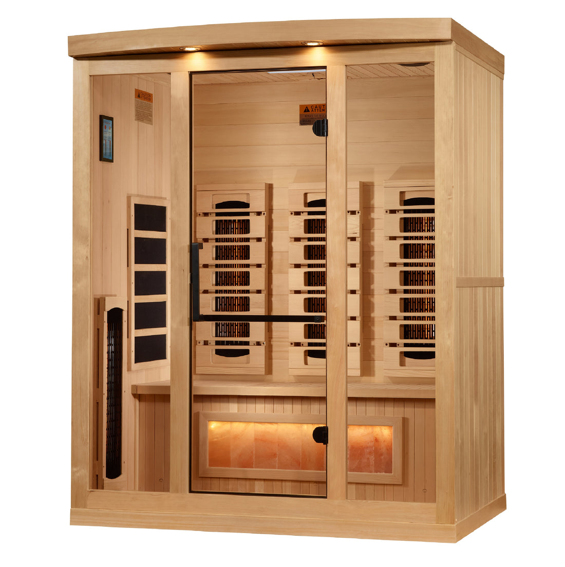 Golden Designs 3-Person Full-Spectrum Infrared Sauna interior