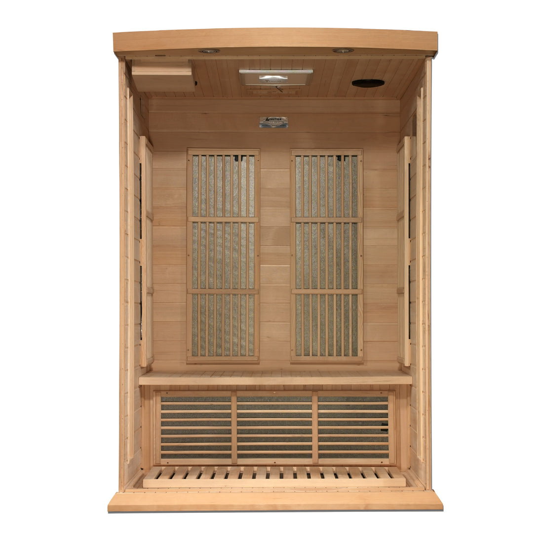 Maxxus K206 2-Person Near-Zero EMF Far-Infrared Sauna interior