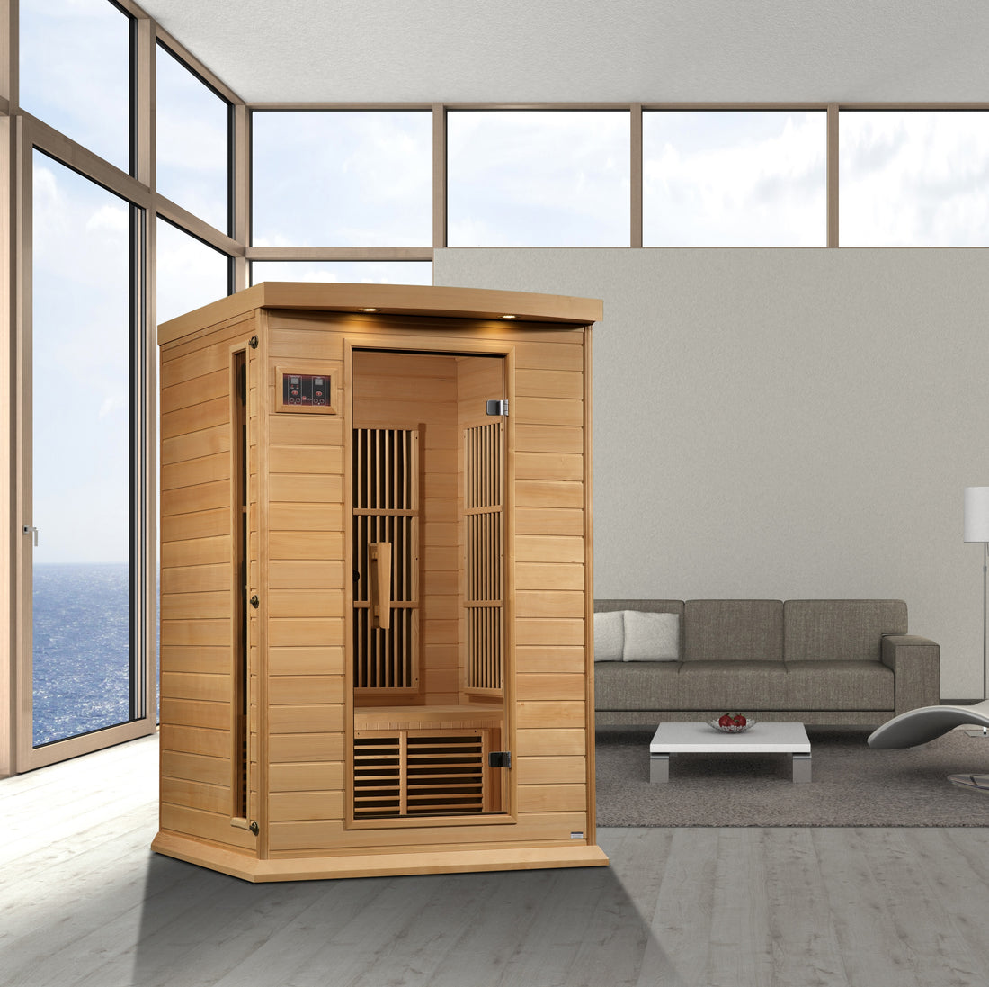 Maxxus K206 2-Person Near-Zero EMF Far-Infrared Sauna door