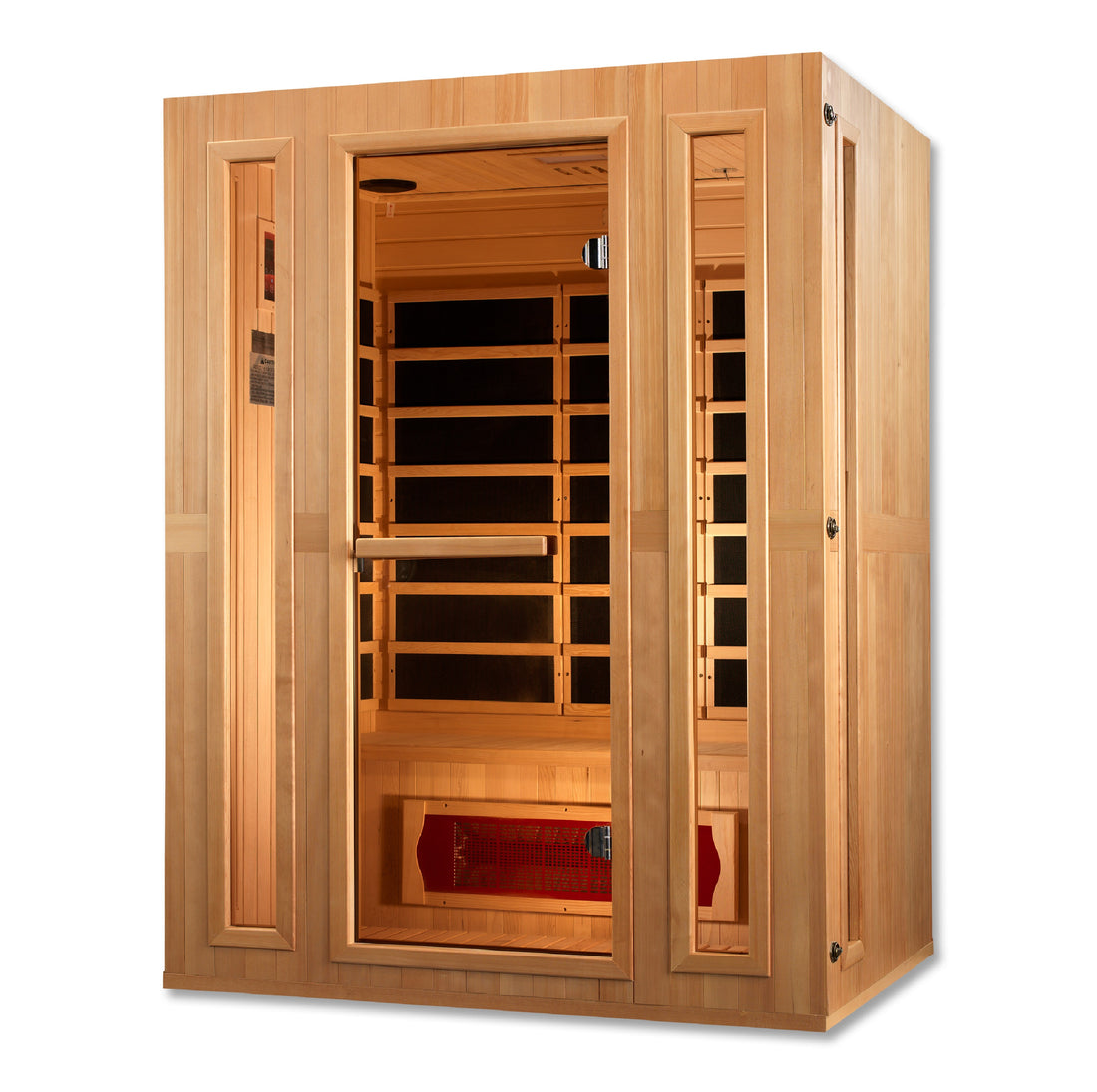Maxxus Serenity 3-Person Dual Tech Low-EMF Far-Infrared Sauna, Canadian Hemlock