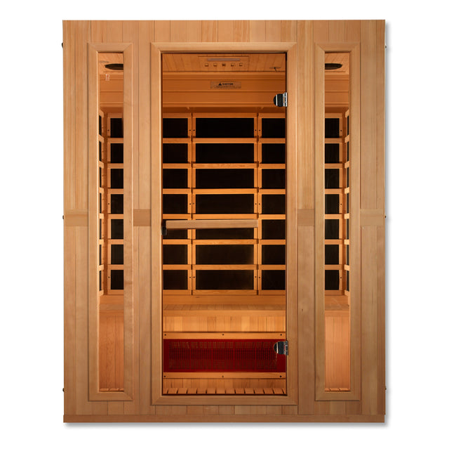 Maxxus Serenity 3-Person Dual Tech Low-EMF Far-Infrared Sauna, Canadian Hemlock