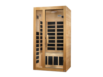 Dynamic Gracia 1-Person Low-EMF Far-Infrared Sauna, Canadian Hemlock