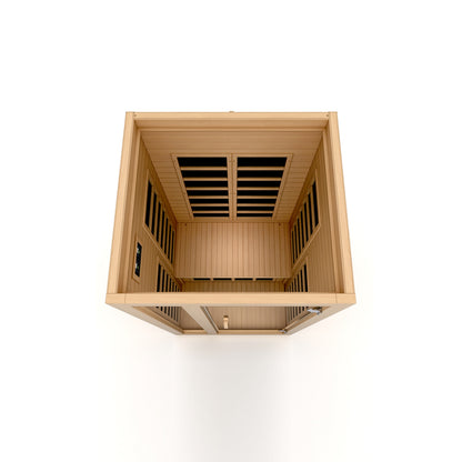 Dynamic Gracia 1-Person Low-EMF Far-Infrared Sauna, Canadian Hemlock