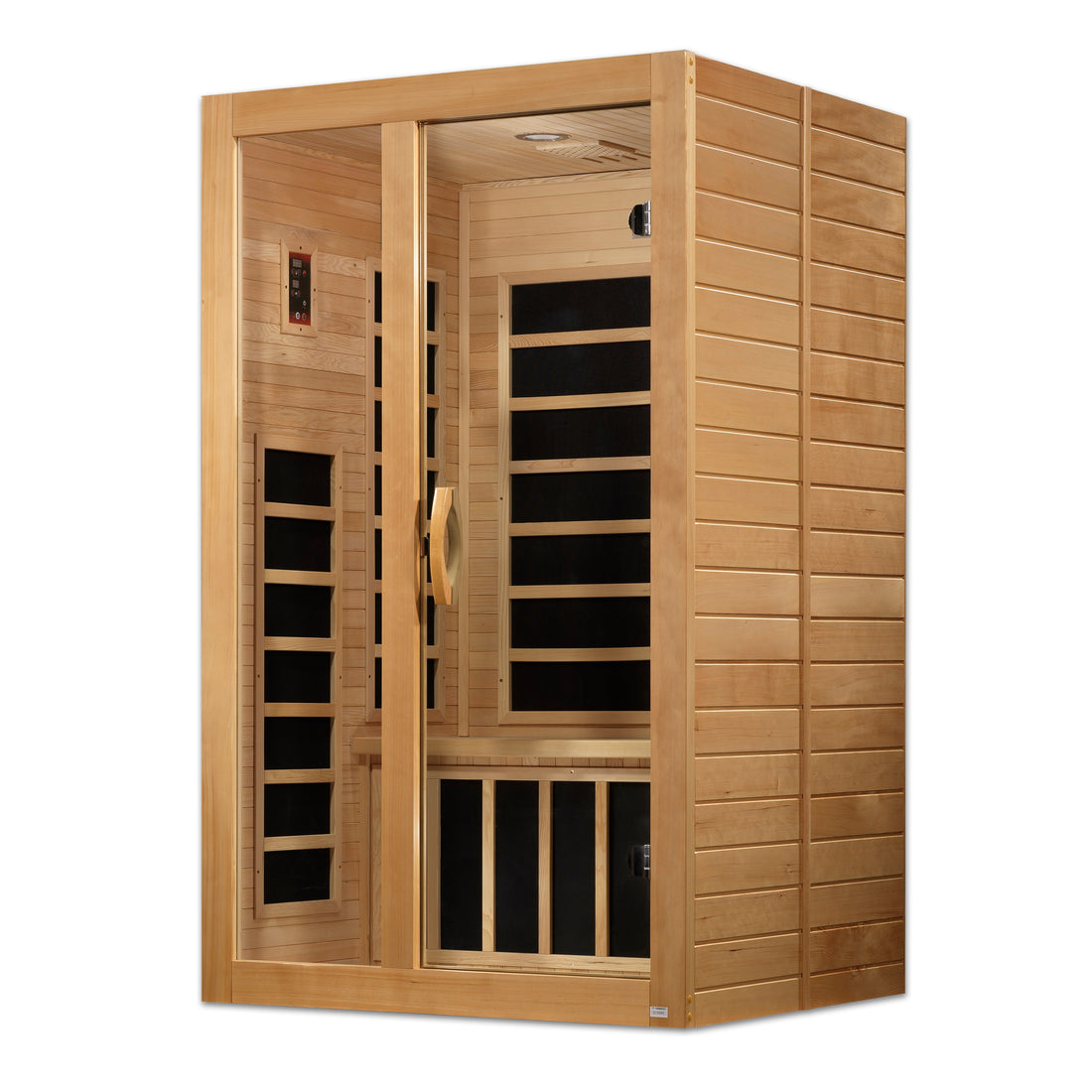 Dynamic Santiago 2-Person Low-EMF Far-Infrared Sauna, Canadian Hemlock