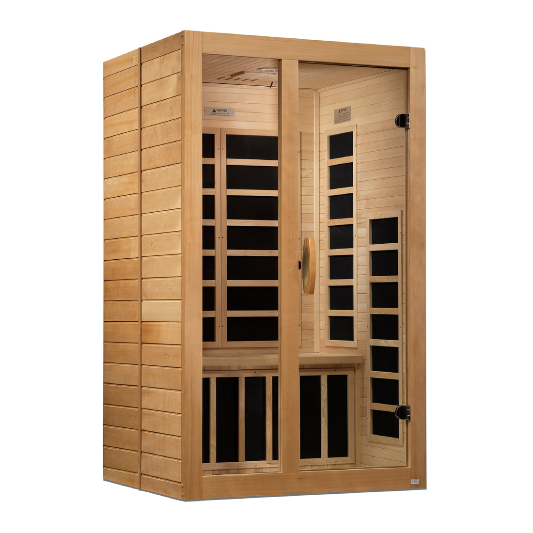 Dynamic Santiago 2-Person Low-EMF Far-Infrared Sauna, Canadian Hemlock