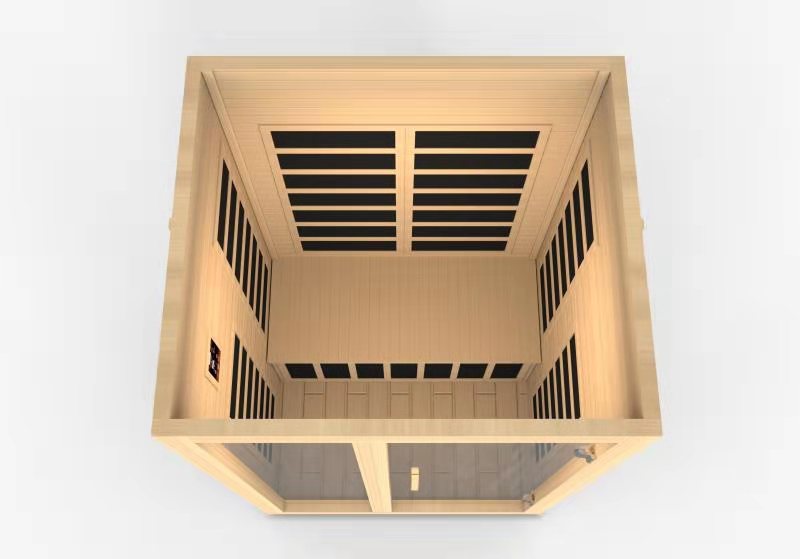Dynamic Santiago 2-Person Low-EMF Far-Infrared Sauna, Canadian Hemlock