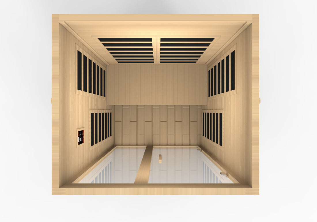 Dynamic Santiago 2-Person Low-EMF Far-Infrared Sauna, Canadian Hemlock