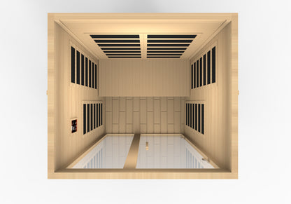 Dynamic Santiago 2-Person Low-EMF Far-Infrared Sauna, Canadian Hemlock