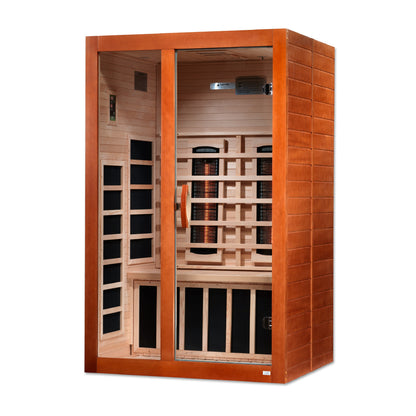 Dynamic Santiago 2-Person Full-Spectrum Infrared Sauna, Canadian Hemlock