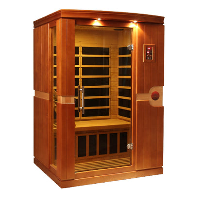 Dynamic Venice 2-Person Low-EMF Far-Infrared Sauna, Canadian Hemlock