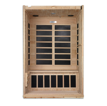 Dynamic Venice 2-Person Low-EMF Far-Infrared Sauna, Canadian Hemlock