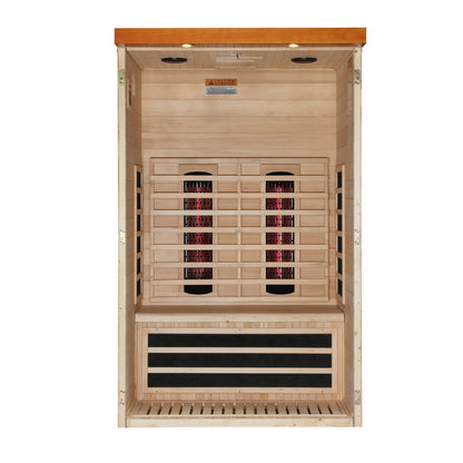 Dynamic Llumeneres 2-Person Full-Spectrum Infrared Sauna, Near-Zero EMF