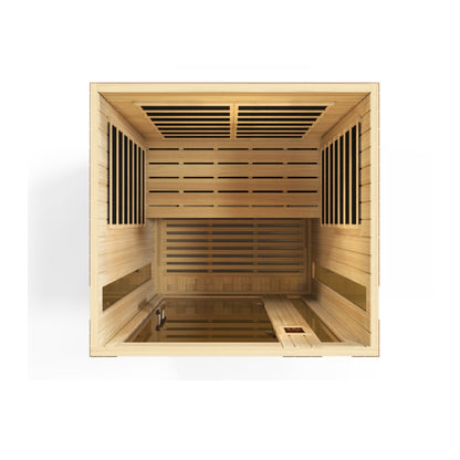 Dynamic Vittoria 2-Person Low-EMF Far-Infrared Sauna, Canadian Hemlock