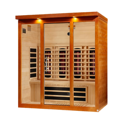 Dynamic Vila Grande 4-Person Full-Spectrum Infrared Sauna, Canadian Hemlock