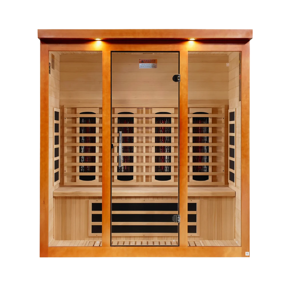 Dynamic Vila Grande 4-Person Full-Spectrum Infrared Sauna, Canadian Hemlock