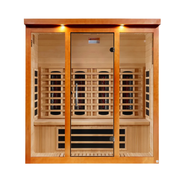 Dynamic Vila Grande 4-Person Full-Spectrum Infrared Sauna, Canadian Hemlock