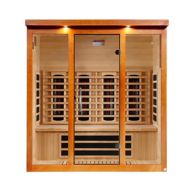 Dynamic Vila Grande 4-Person Full-Spectrum Infrared Sauna, Canadian Hemlock