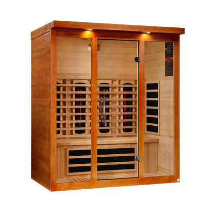 Dynamic Vila Grande 4-Person Full-Spectrum Infrared Sauna, Canadian Hemlock