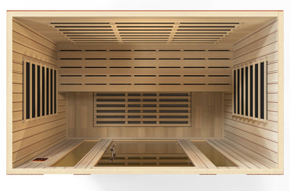 Dynamic Bergamo Elite 4-Person Ultra-Low EMF Far-Infrared Sauna, Canadian Hemlock