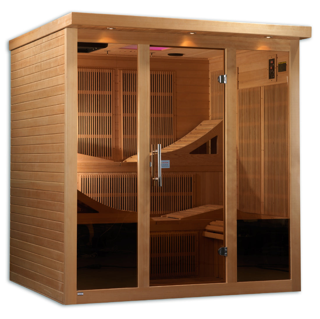 Golden Designs 6-Person Near-Zero EMF Far-Infrared Sauna, Canadian Hemlock