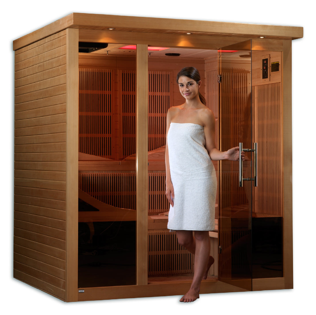 Golden Designs 6-Person Near-Zero EMF Far-Infrared Sauna, Canadian Hemlock