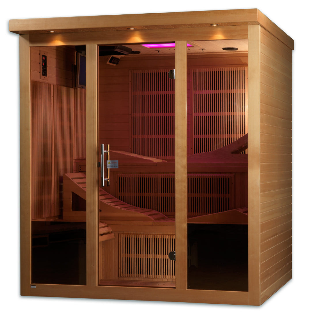 Golden Designs 6-Person Near-Zero EMF Far-Infrared Sauna, Canadian Hemlock