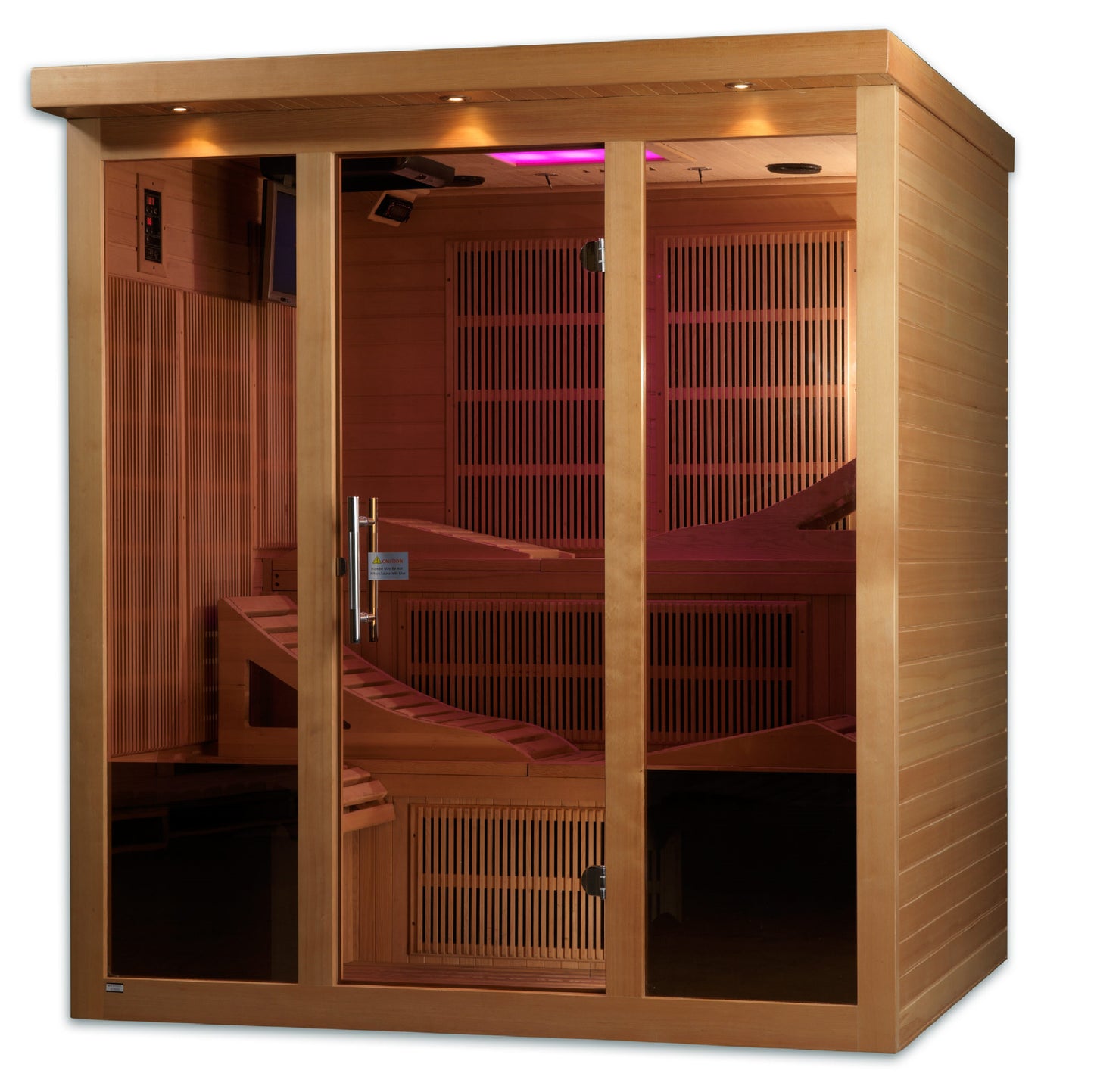 Golden Designs 6-Person Near-Zero EMF Far-Infrared Sauna, Canadian Hemlock