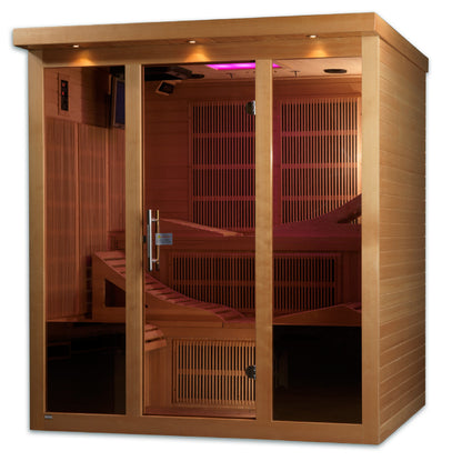 Golden Designs 6-Person Near-Zero EMF Far-Infrared Sauna, Canadian Hemlock