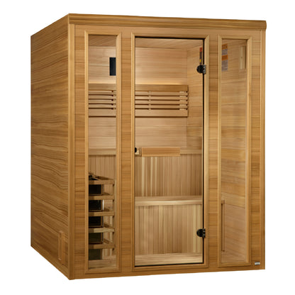 Golden Designs Engelberg 6-Person Indoor Traditional Steam Sauna, Red Cedar