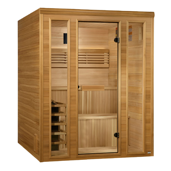 Golden Designs Engelberg 6-Person Indoor Traditional Steam Sauna, Red Cedar