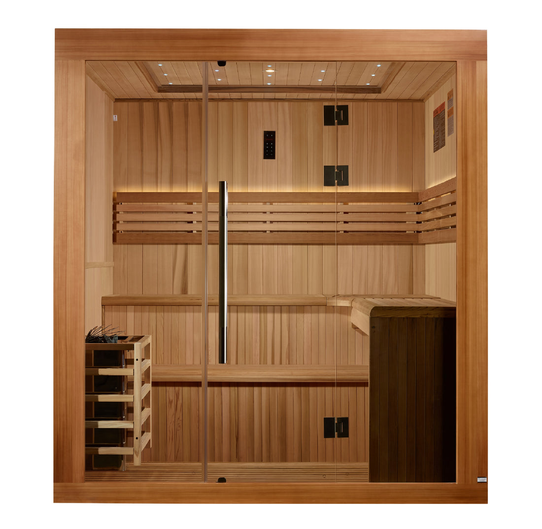 Golden Designs Osla Edition 6-Person Traditional Steam Sauna, Canadian Red Cedar