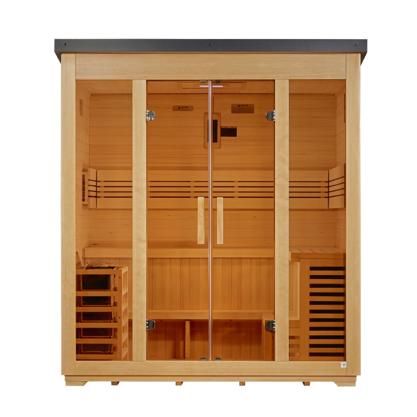 Golden Designs "Vorarlberg" 5-Person Traditional Flat Roof Outdoor Sauna