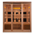 Golden Designs Reserve Edition 6-Person Full Spectrum Near Zero EMF Sauna with Himalayan Salt Bar