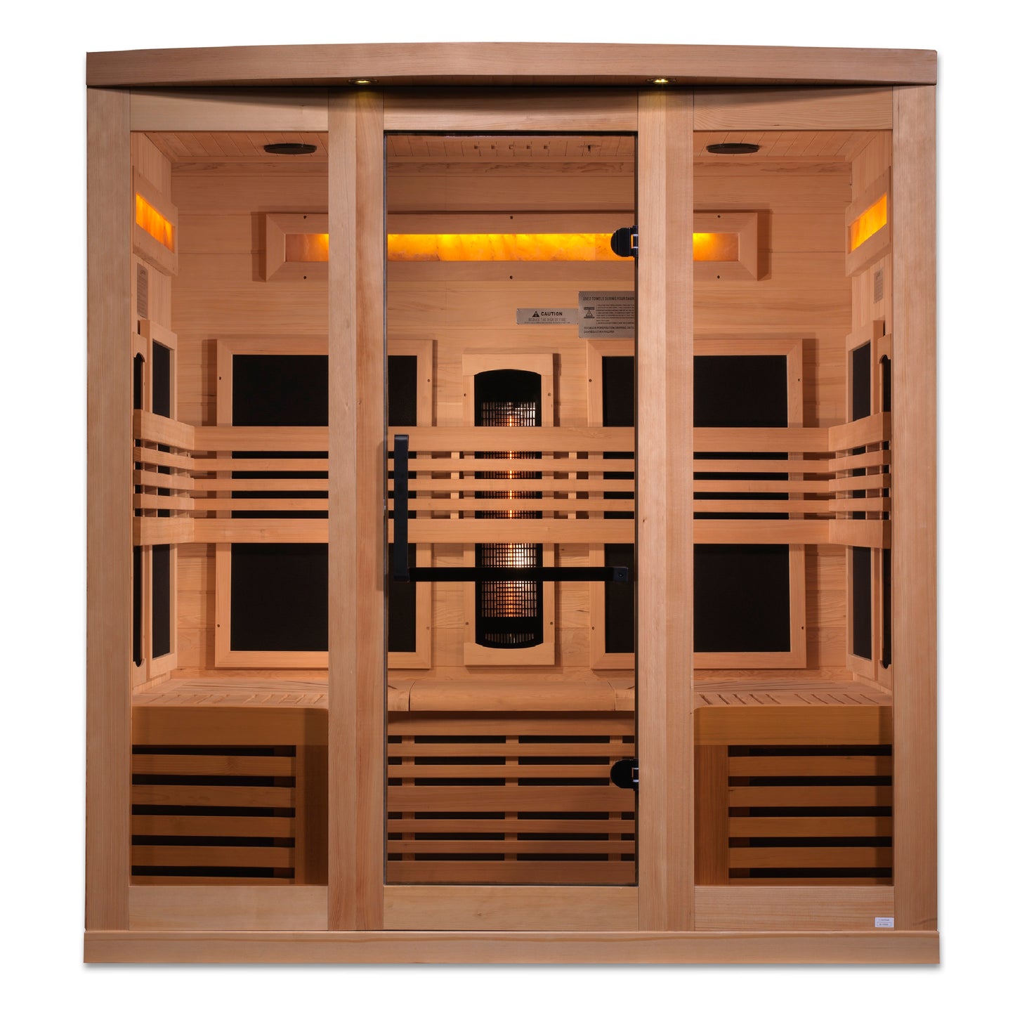 Golden Designs Reserve Edition 6-Person Full Spectrum Near Zero EMF Sauna with Himalayan Salt Bar