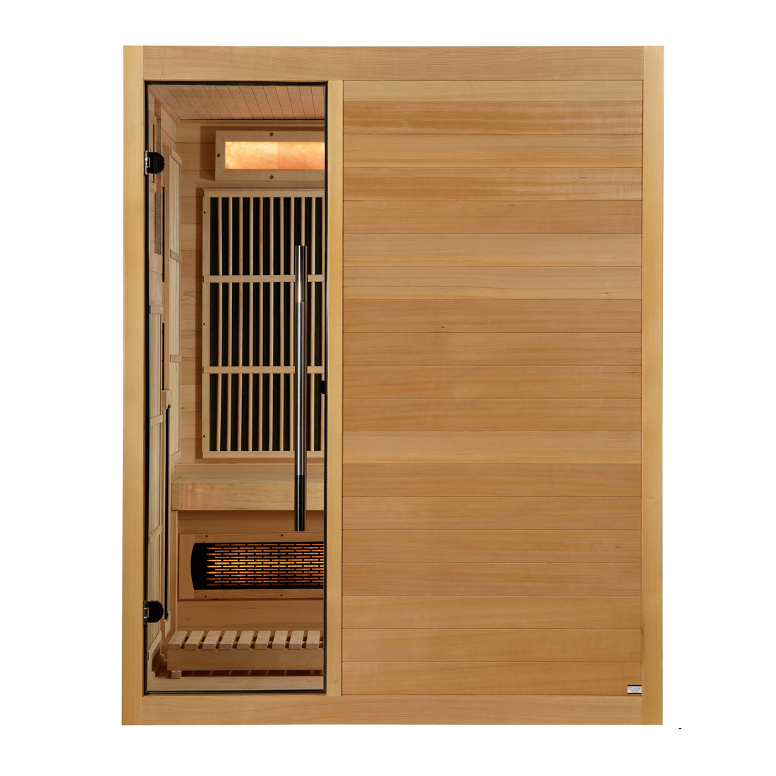 Golden Designs "Soria" 3-Person Indoor Hybrid Sauna (Full Spectrum + Traditional Stove)