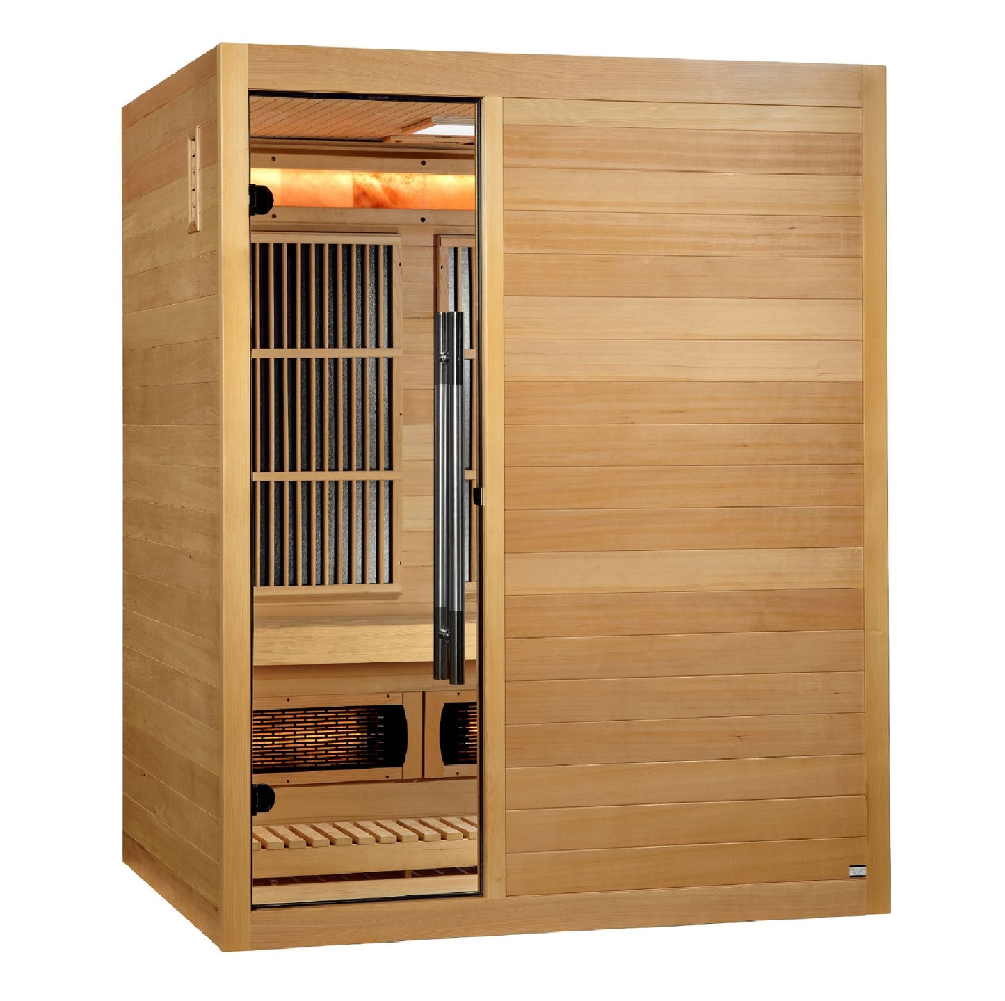Golden Designs "Soria" 3-Person Indoor Hybrid Sauna (Full Spectrum + Traditional Stove)