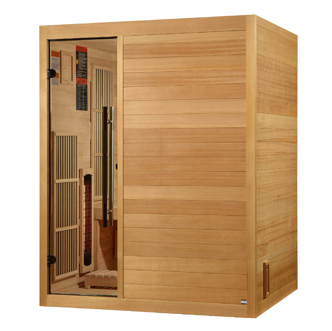 Golden Designs "Soria" 3-Person Indoor Hybrid Sauna (Full Spectrum + Traditional Stove)