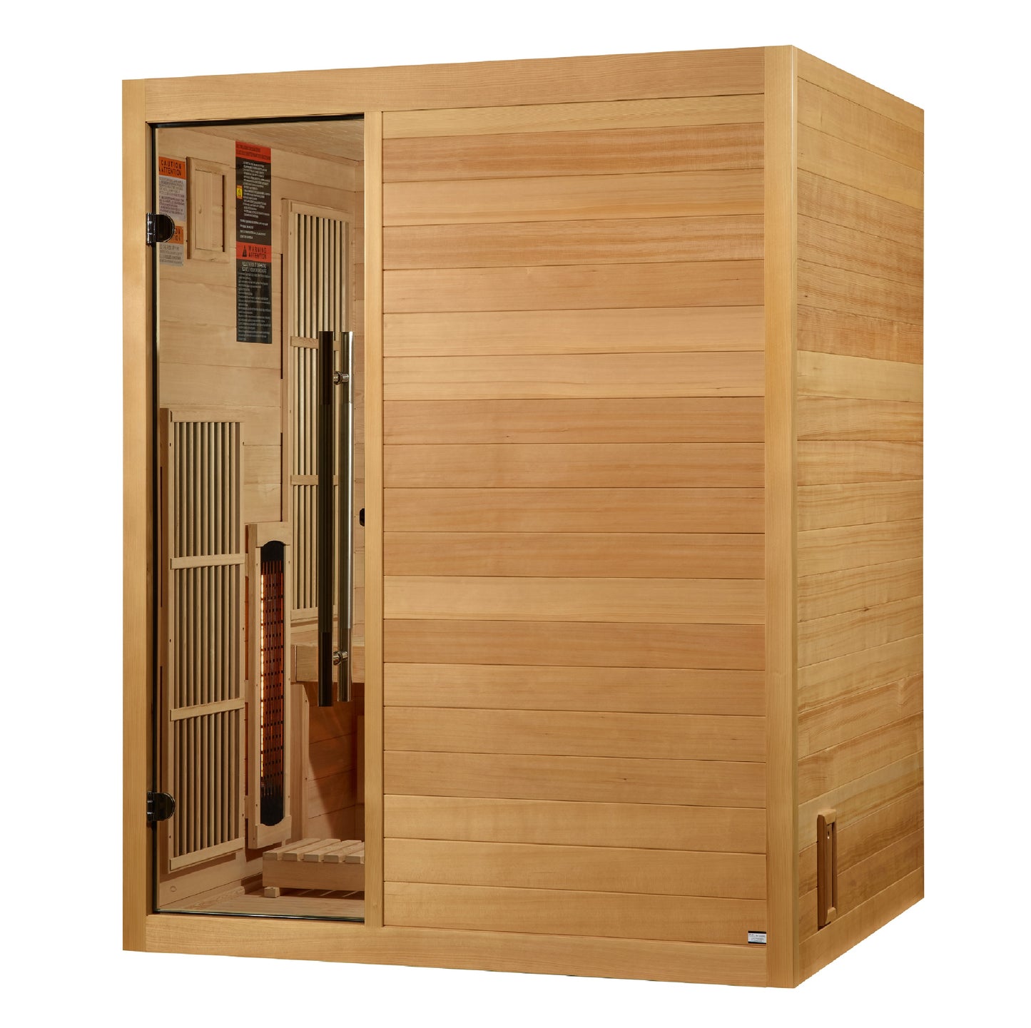 Golden Designs "Soria" 3-Person Indoor Hybrid Sauna (Full Spectrum + Traditional Stove)