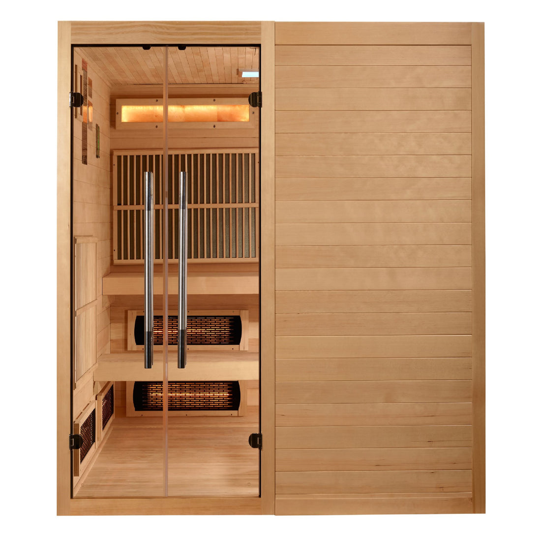 Golden Designs Toledo Edition 6-Person Hybrid Sauna with Stove, Canadian Hemlock