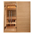 Golden Designs Toledo Edition 6-Person Hybrid Sauna with Stove, Canadian Hemlock