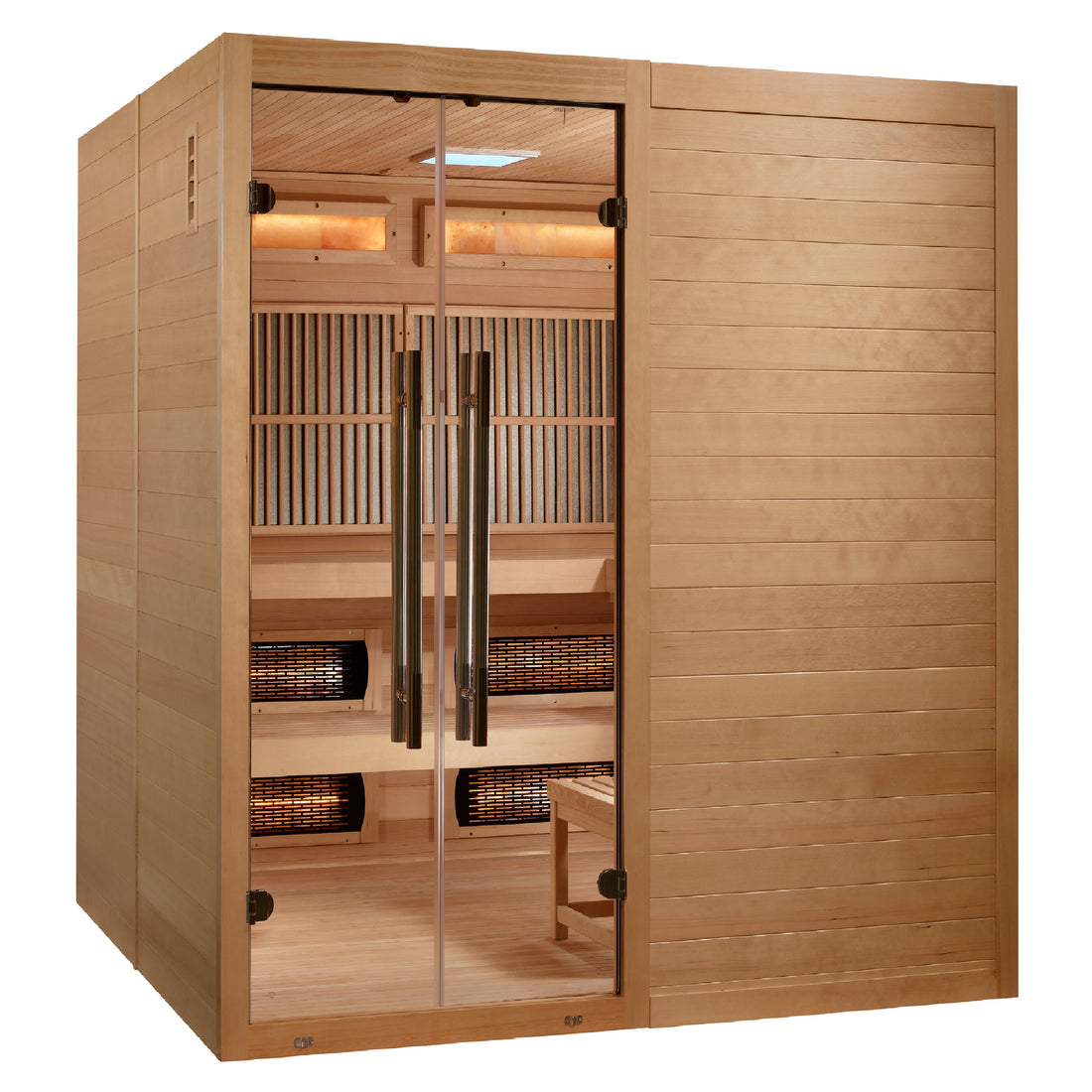 Golden Designs Toledo Edition 6-Person Hybrid Sauna with Stove, Canadian Hemlock