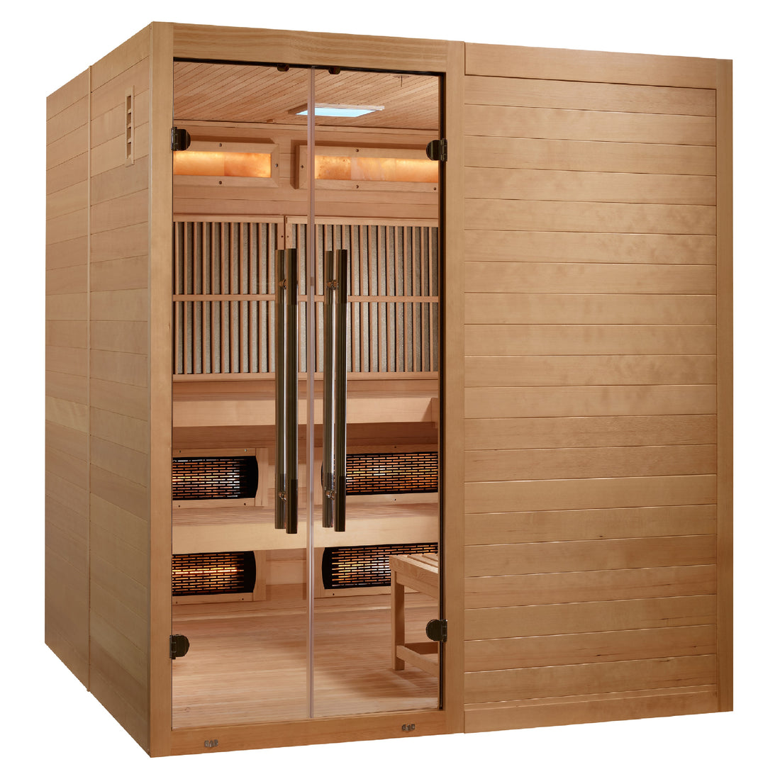 Golden Designs Toledo Edition 6-Person Hybrid Sauna with Stove, Canadian Hemlock